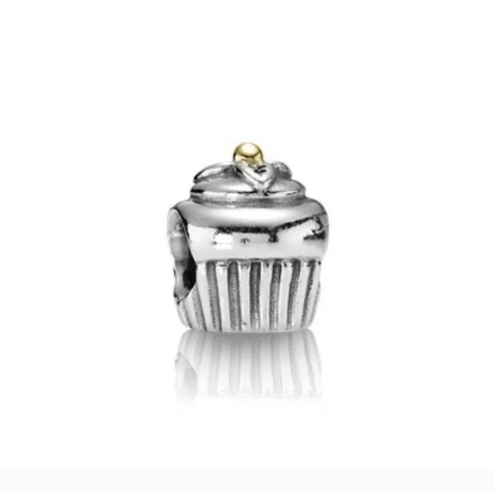 Pandora Silver Cupcake Charm